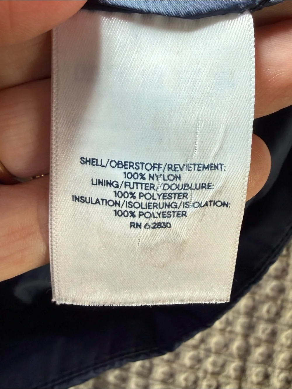 Lands' End Puffer Jacket Kids Size XS 4-5 Blue Full Zip Hooded Pockets School